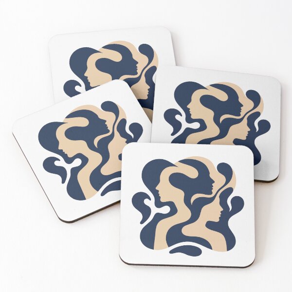 Item preview, Minimalist Overlapping Profiles designed and sold by KeremYurtseven.