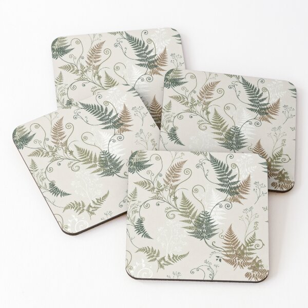 Item preview, Botanical Ferns and Swirling Vines Pattern designed and sold by Azurart2.