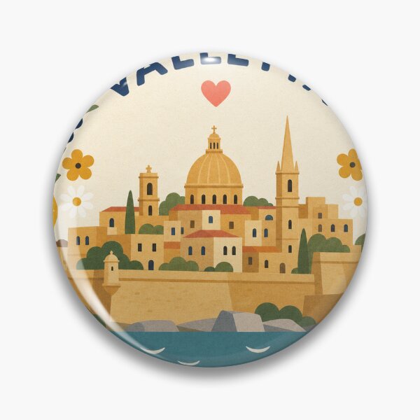 Item preview, Valletta Malta Travel Souvenir Modern Folk Art designed and sold by VisualArtsOasis.