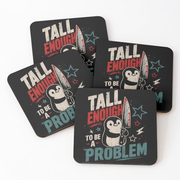 Item preview, Tall Enough To Be A Problem Penguin Sarcasm Dark Humor Lover designed and sold by HumansStuck12.