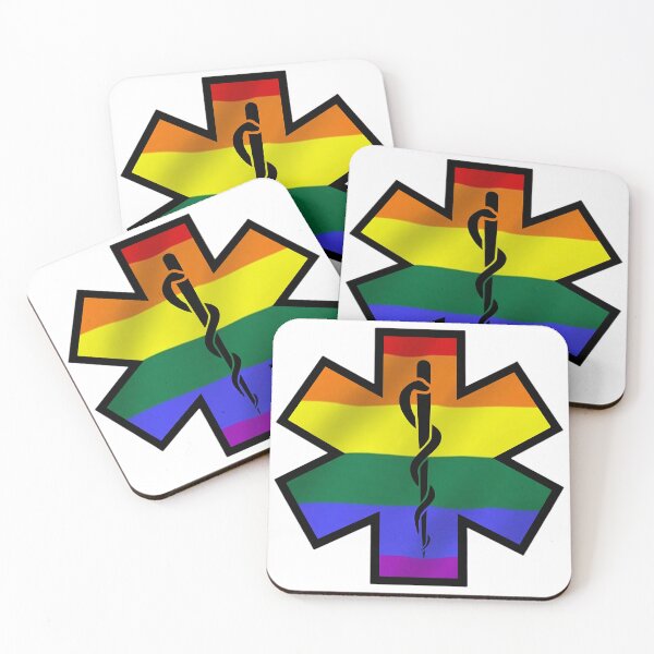 Item preview, EMS Star of Life Rainbow Pride designed and sold by FireEMSDesigns.