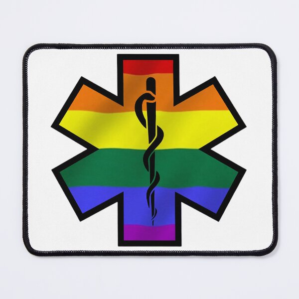 Item preview, EMS Star of Life Rainbow Pride designed and sold by FireEMSDesigns.