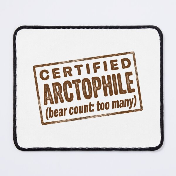 Item preview, Certified Arctophile - Vintage Inspection Tag Teddy Bear Design designed and sold by Osmose-Studio ⭐⭐⭐⭐⭐.