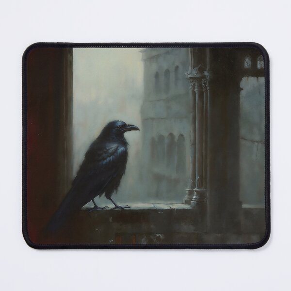 Item preview, Gothic Raven Sitting At Window Sill Painting designed and sold by DarkHolyQueen.