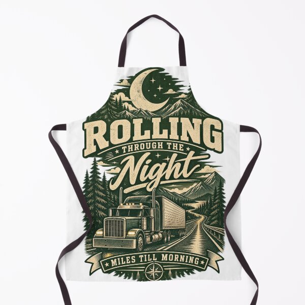 Item preview, Rolling Through The Night Vintage Trucker Graphic designed and sold by Haque Desigens.