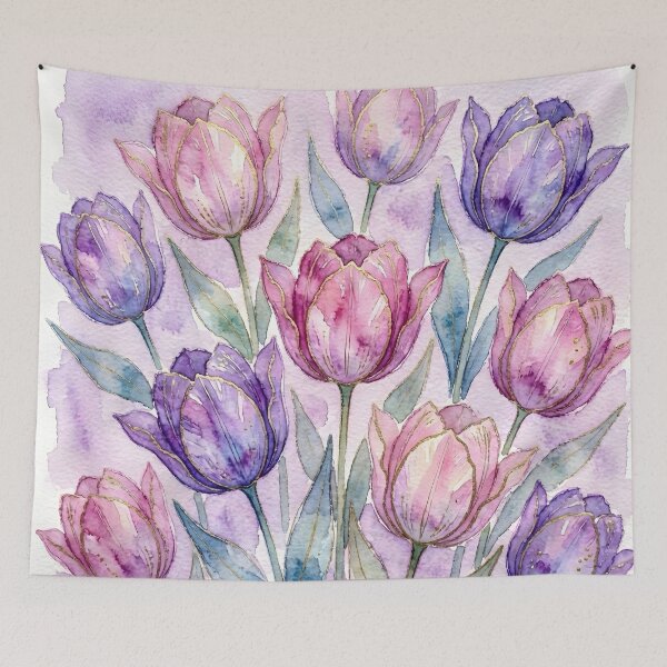 Item preview, Pink and Purple Tulips designed and sold by GraphicsClub.