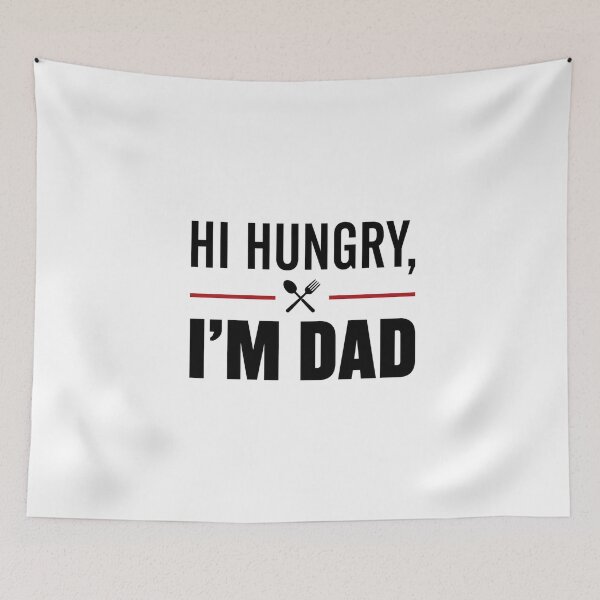 Item preview, Hi Hungry I’m Dad – Classic Funny Dad Joke Food Pun designed and sold by AMICO77.
