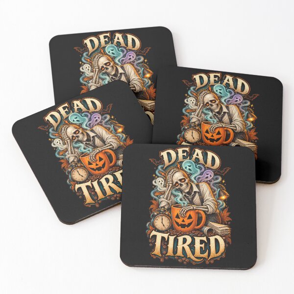 Item preview, Dead Tired – Funny Coffee Skeleton Halloween designed and sold by FreshPixelArt.