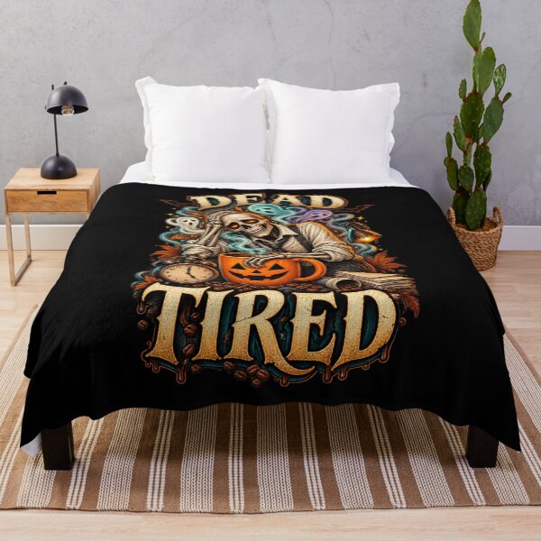 Item preview, Dead Tired – Funny Coffee Skeleton Halloween designed and sold by FreshPixelArt.