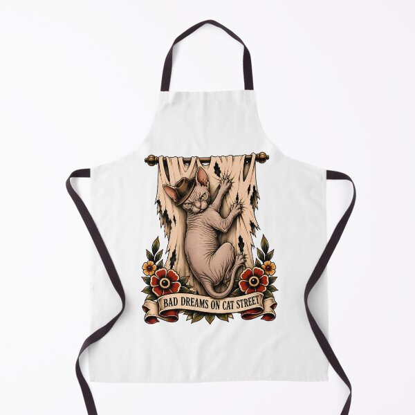 Item preview, Bad Dreams On Cat Street Horror Tattoo designed and sold by Old's Cool Cat Studio.