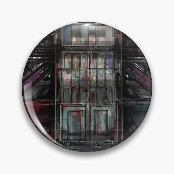 Item preview, Liminal Space - Eerie Rusty Door Art Horror Sketch designed and sold by DwellerArt.