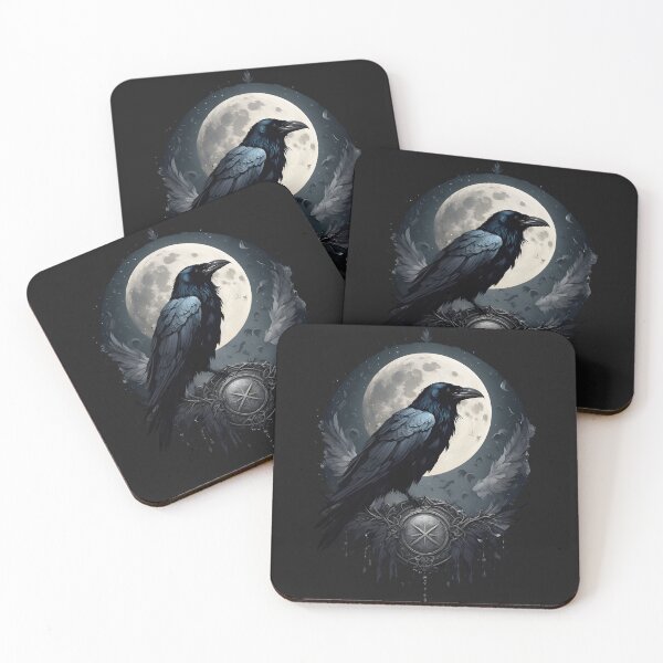 Item preview, Vegvisir Raven Moon - Norse Gothic Bestseller designed and sold by Raven Rune Atelier.