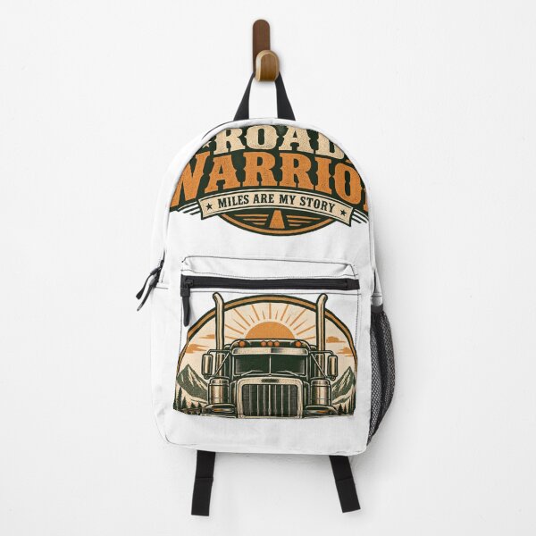 Item preview, Road Warrior Miles Are My Story Trucker Emblem designed and sold by Haque Designs.