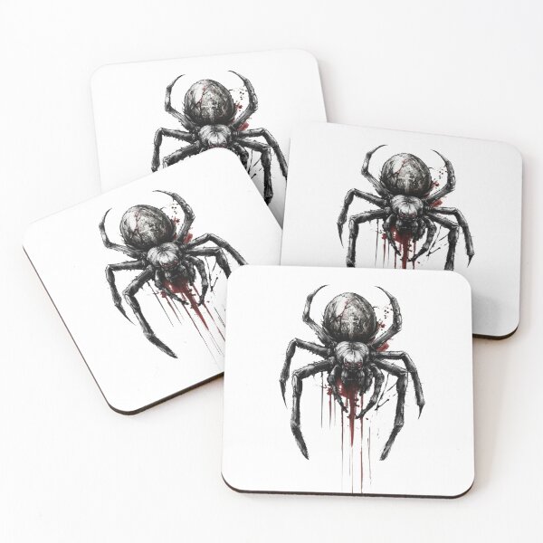 Item preview, Dark Cross Spider – Gothic Blood Sketch designed and sold by BikTee.