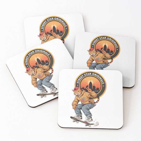 Item preview, Urban Cat on a Skateboard Street Artist Cartoon designed and sold by Museum Of Non-Existing Art.