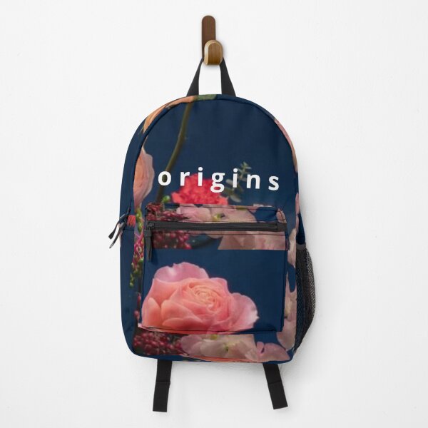 Item preview, Peach Roses Navy Blue Botanical Floral Art Origins designed and sold by ORIGINS LINES.