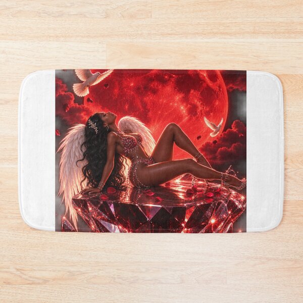 Item preview, Blood Moon Angel On Red Diamond Fantasy Art  designed and sold by LC&LCPlatform.