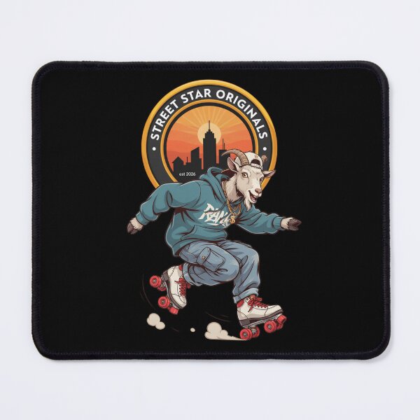 Item preview, Urban Goat on Roller Skates Street Artist Cartoon designed and sold by Museum Of Non-Existing Art.