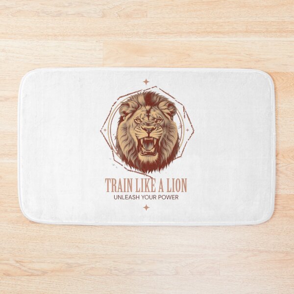 Item preview, Train Like A Lion Unleash Your Power Vintage Distressed Gym Fitness Design designed and sold by Bennie Singh.