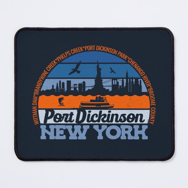 Item preview, Port Dickinson New York Sunset Retro Vintage Local Pride Logo designed and sold by CRHPOD20.