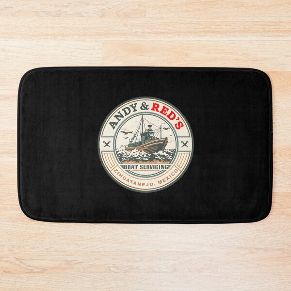 Item preview, Andy Reds Boat Servicing Retro Coastal Badge | ⭐⭐⭐⭐⭐ designed and sold by ArtByBriela.