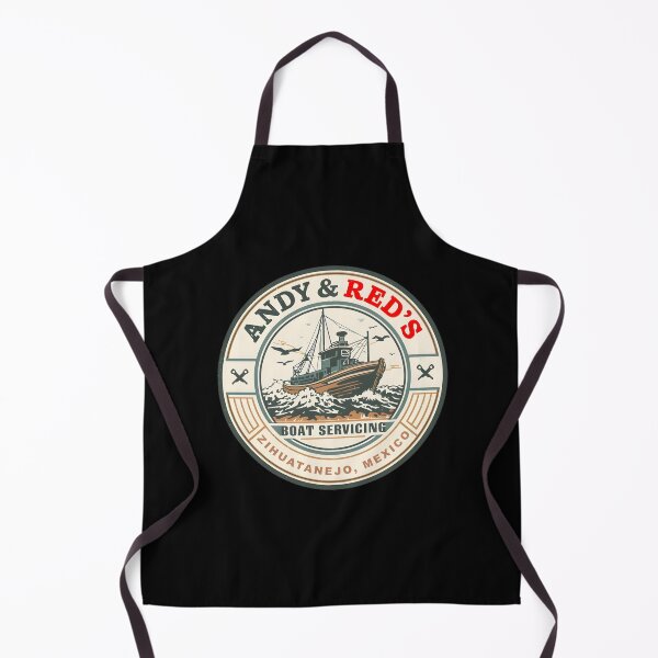 Item preview, Andy Reds Boat Servicing Retro Coastal Badge | ⭐⭐⭐⭐⭐ designed and sold by ArtByBriela.