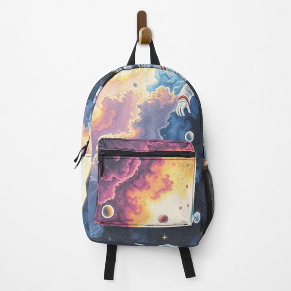 Item preview, Cosmic Astronaut Floating in Colorful Nebula Storm designed and sold by GenesisArtis.