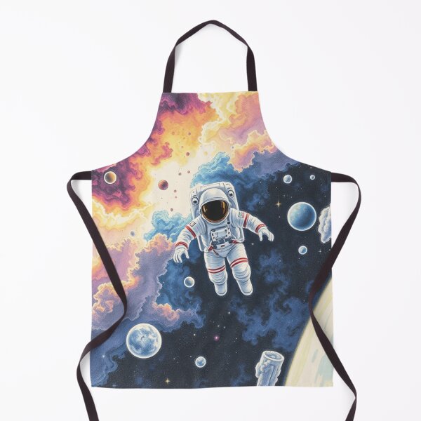 Item preview, Cosmic Astronaut Floating in Colorful Nebula Storm designed and sold by GenesisArtis.