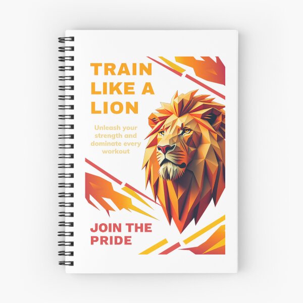 Item preview, Train Like A Lion Join The Pride Geometric Polygon Fire Fitness Gym Design designed and sold by Bennie Singh.