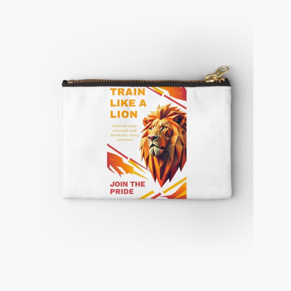 Item preview, Train Like A Lion Join The Pride Geometric Polygon Fire Fitness Gym Design designed and sold by Bennie Singh.