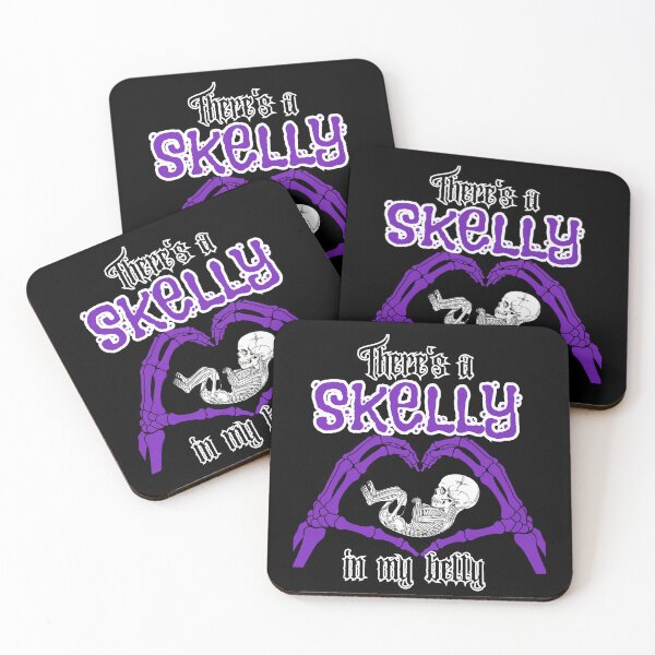 Item preview, There's a Skelly in My Belly - Purple Halloween Pregnancy Announcement  designed and sold by Neurospicy Trolls.