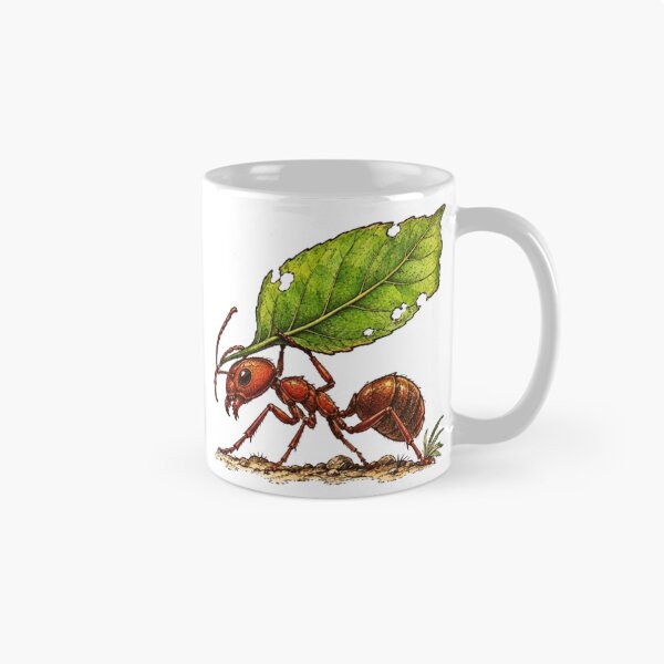 Item preview, Hardworking Ant Carrying a Green Leaf designed and sold by Snurly.