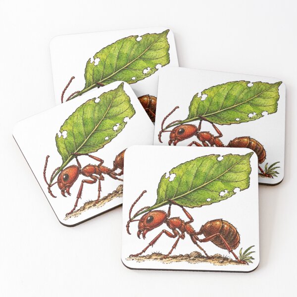 Item preview, Hardworking Ant Carrying a Green Leaf designed and sold by Snurly.