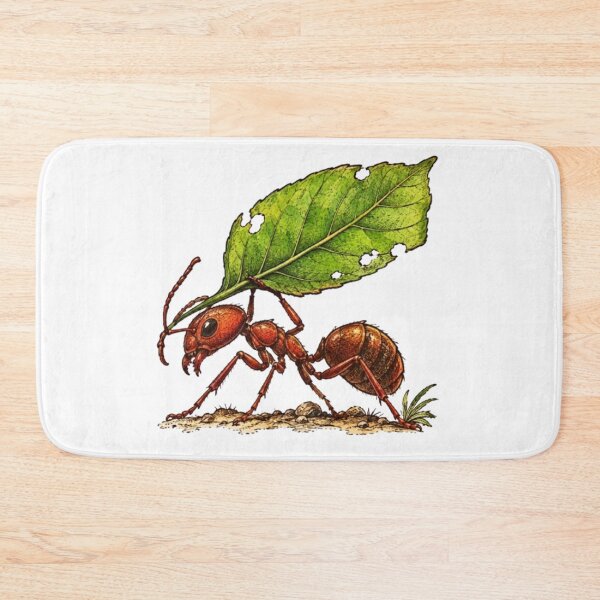 Item preview, Hardworking Ant Carrying a Green Leaf designed and sold by Snurly.