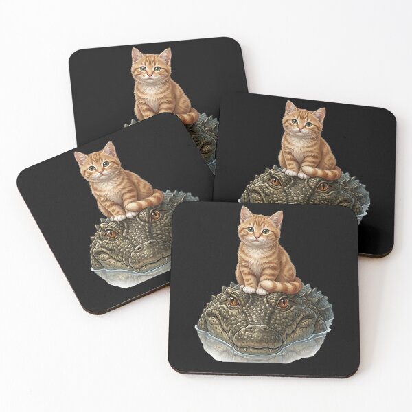 Item preview, Cute cat and crocodile designed and sold by ReneMM.