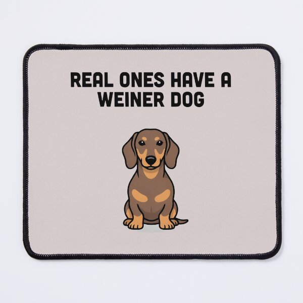 Item preview, Real Ones Have a Weiner Dog — Dachshund Mom Cartoon Tee designed and sold by The Waggy Doodle.