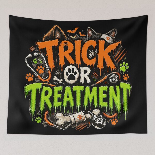 Item preview, rick or Treatment Spooky Halloween Veterinarian designed and sold by Sunday.Supply.