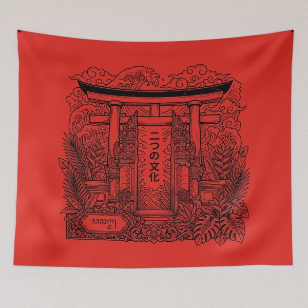 Item preview, Futatsu No Bunka Torii Balinese Gate Fusion Art designed and sold by cannsuh.