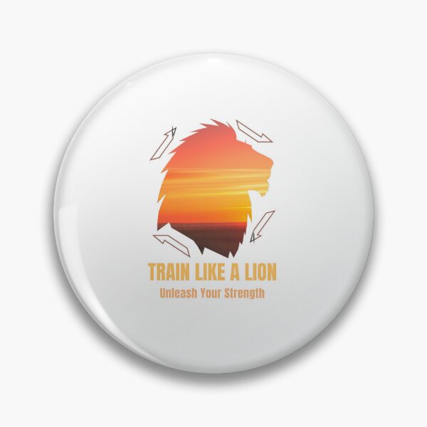 Item preview, Train Like A Lion Unleash Your Strength African Sunset Silhouette Gym Design designed and sold by Bennie Singh.