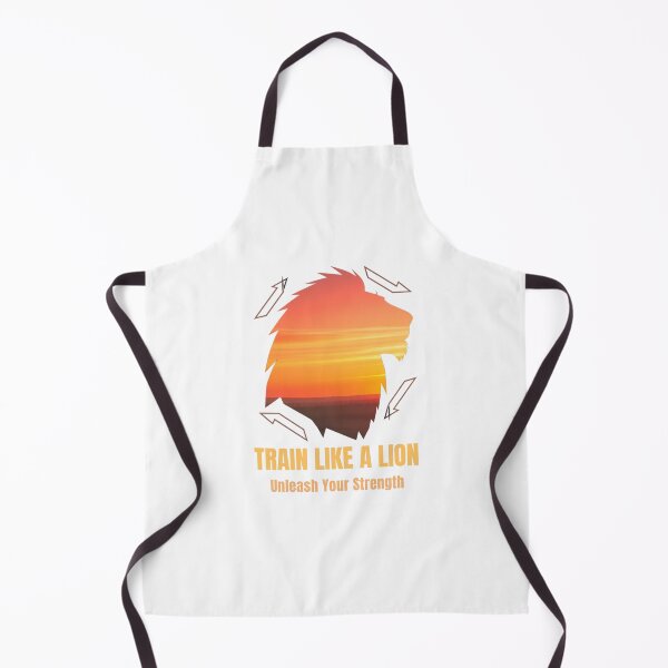 Item preview, Train Like A Lion Unleash Your Strength African Sunset Silhouette Gym Design designed and sold by Bennie Singh.