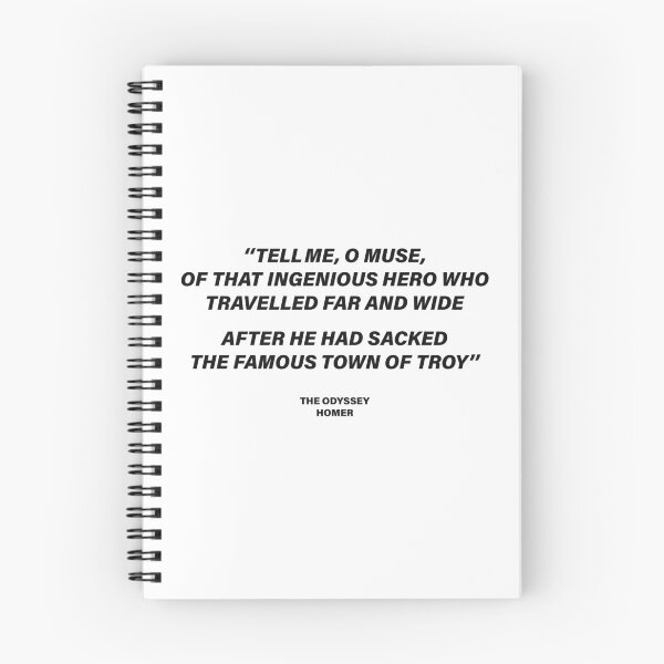 Item preview, Tell Me, O Muse, of That Ingenious Hero Who Travelled Far and Wide — The Odyssey Quote (White Version) designed and sold by LiteraryRelics.