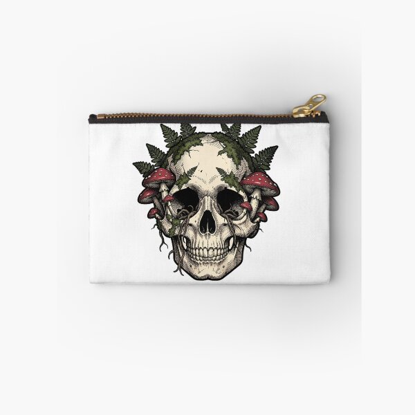 Item preview, Where the Wild Mushrooms Grow – Gothic Forest Skull designed and sold by mrshadow113.