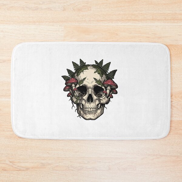 Item preview, Where the Wild Mushrooms Grow – Gothic Forest Skull designed and sold by mrshadow113.
