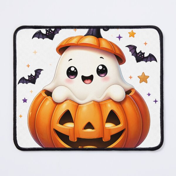 Item preview, Cute Ghost Popping Out of Pumpkin – Kawaii Halloween Spooky Design designed and sold by gluxdesing.