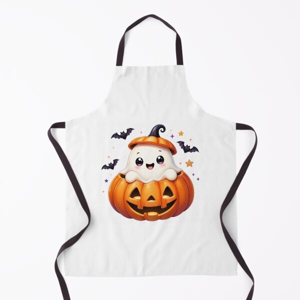 Item preview, Cute Ghost Popping Out of Pumpkin – Kawaii Halloween Spooky Design designed and sold by gluxdesing.