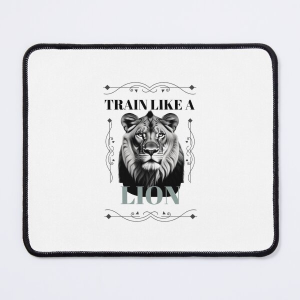 Item preview, Luxury Lion Black And White Elegant Portrait Regal Animal Art designed and sold by Bennie Singh.
