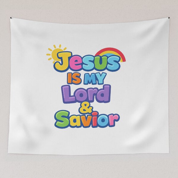 Item preview, Jesus Is My Lord & Savior – Colorful Christian Kids Faith Shirt designed and sold by SoulThread Studio.