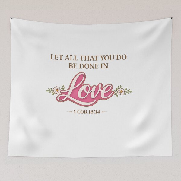 Item preview, Let All That You Do Be Done In Love – 1 Corinthians 16:14 Christian Bible Verse Shirt designed and sold by SoulThread Studio.