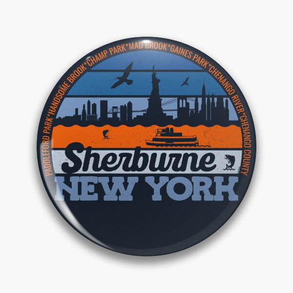 Item preview, Sherburne New York Sunset Retro Vintage Local Pride Logo designed and sold by CRHPOD20.
