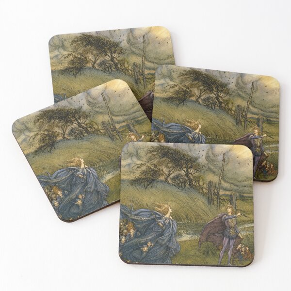 Item preview, Midsummer Night’s Dream Wall Art, Arthur Rackham Fairy Print, Shakespeare Decor, Vintage Fantasy Art for Book Lovers designed and sold by RickE.